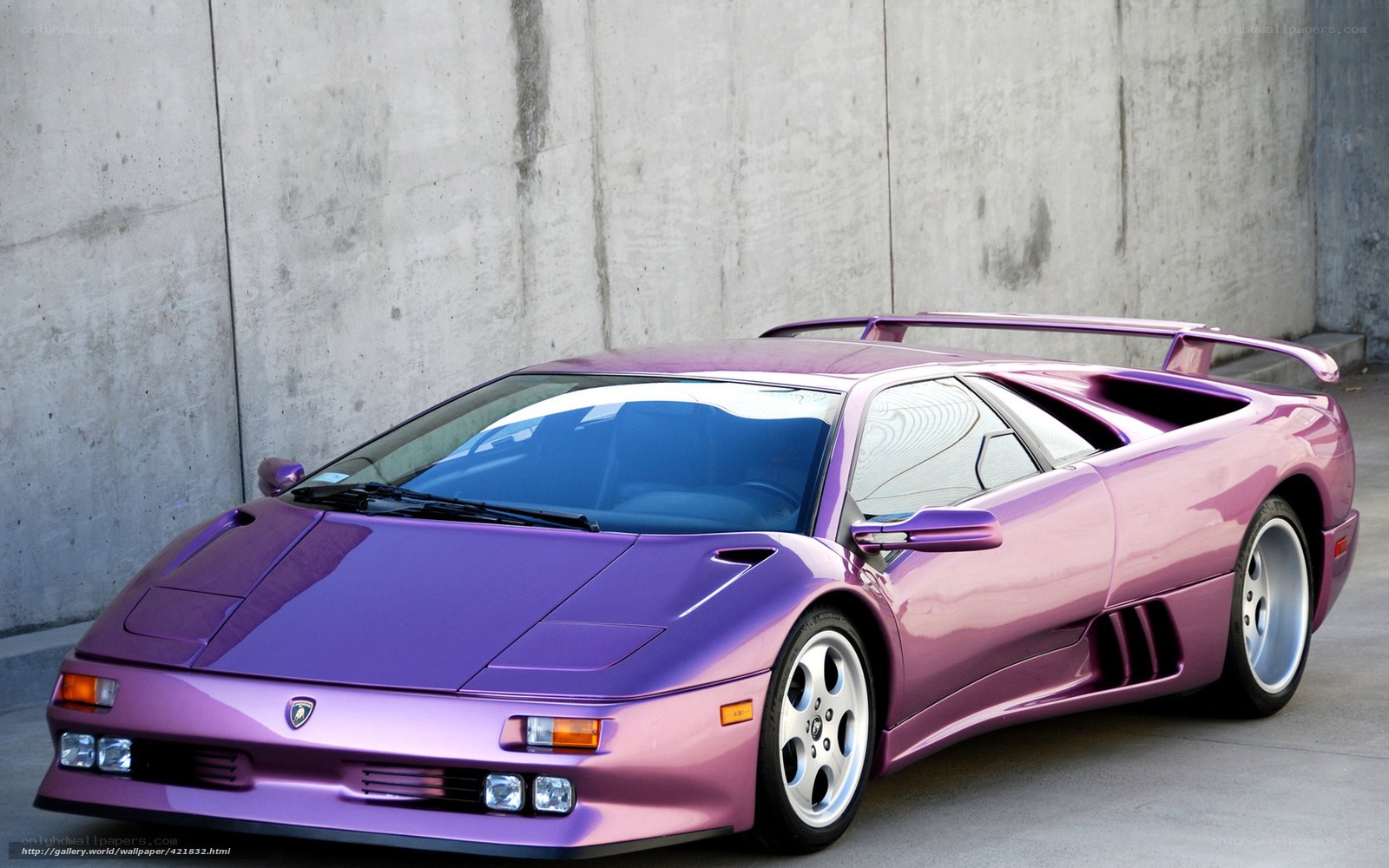 Purple Lamborghini sports car