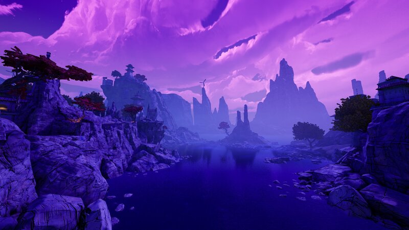 Purple Landscape with River