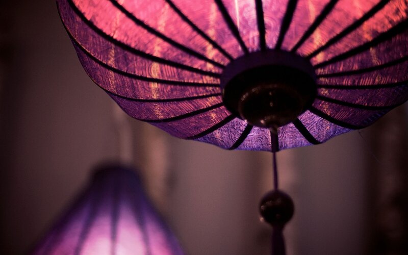 Purple Lanterns Hanging — Calm