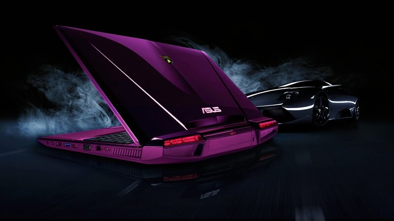 Purple Laptop and Car
