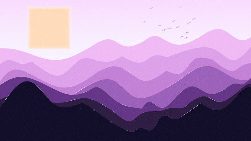 Purple Layered Mountains