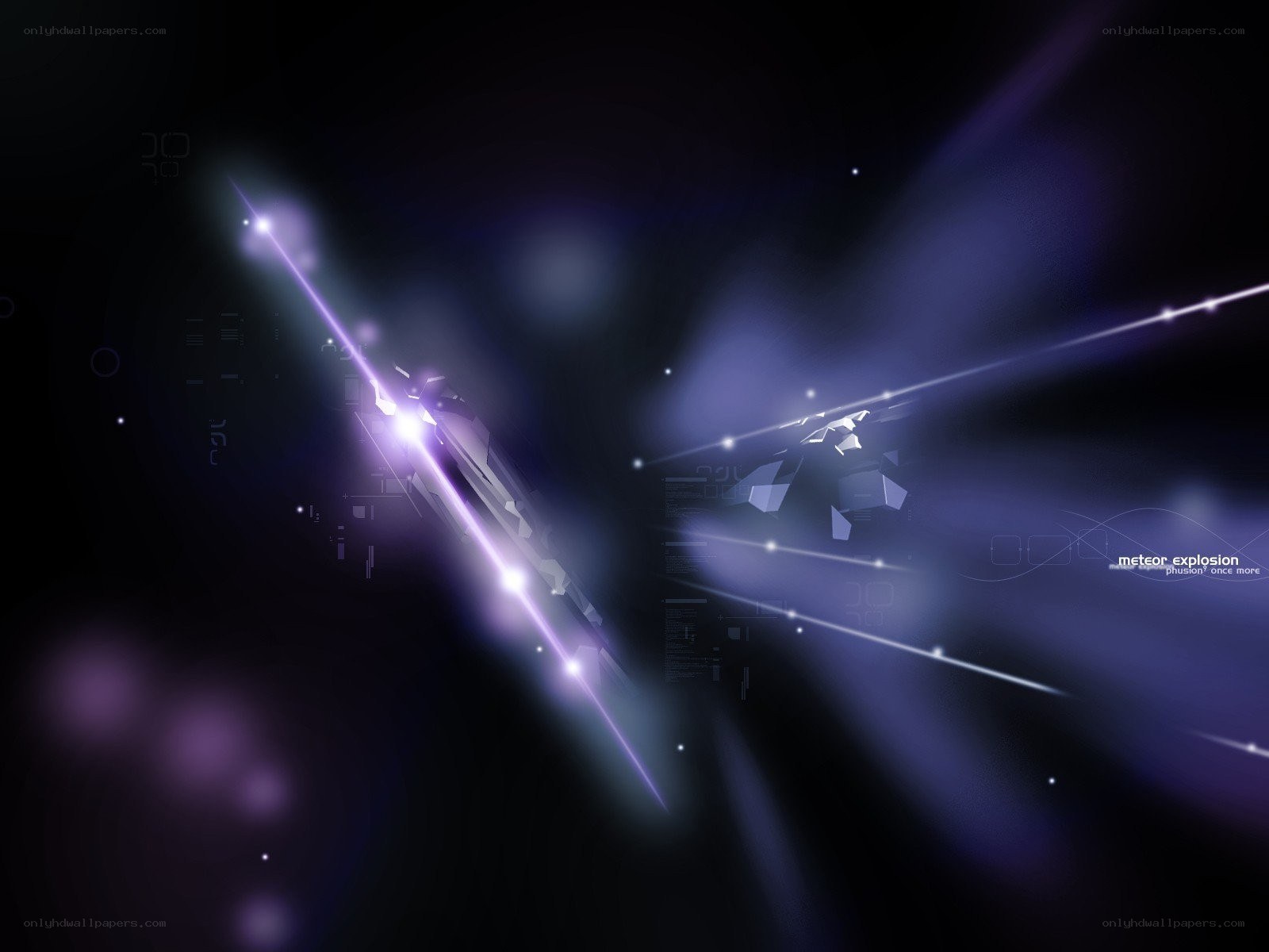 purple light beam explosion