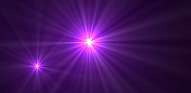 purple light burst effect