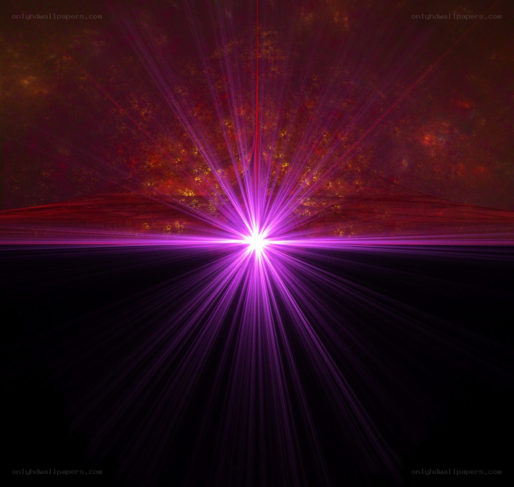 purple light burst in space