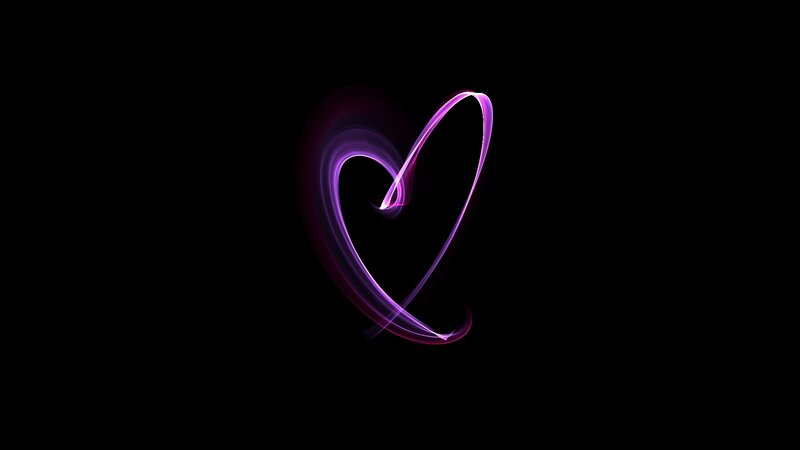 Purple light heart shape