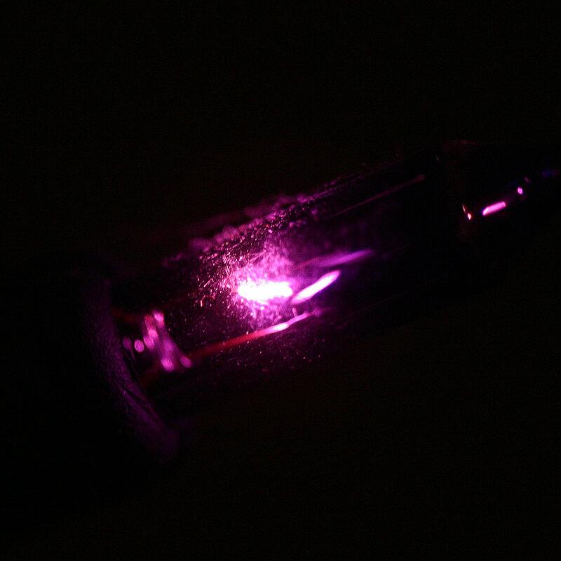 purple light in dark space