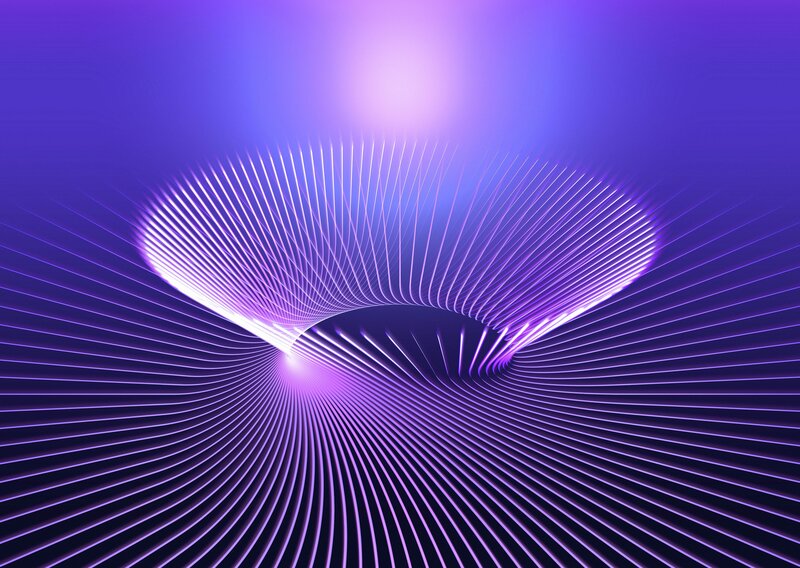 Purple Light Lines — Abstract, Digital Art