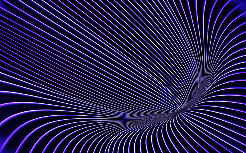 purple light lines tunnel