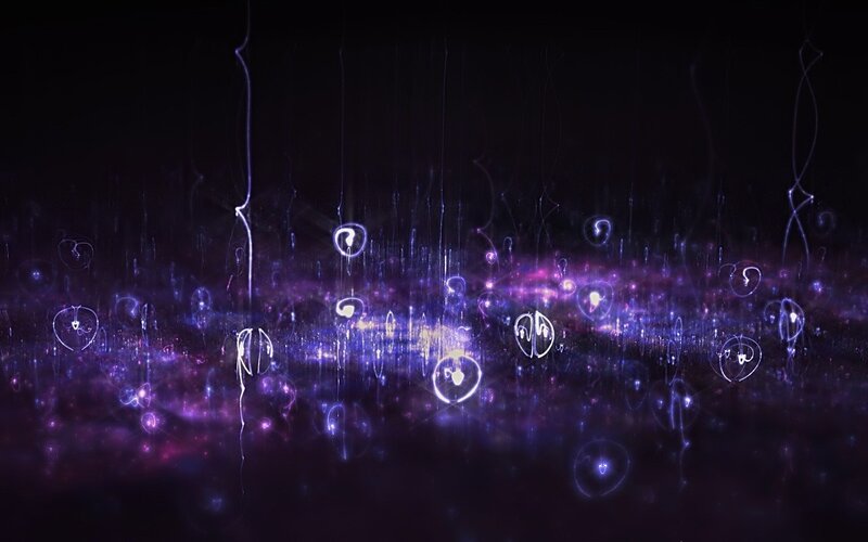 purple light particles