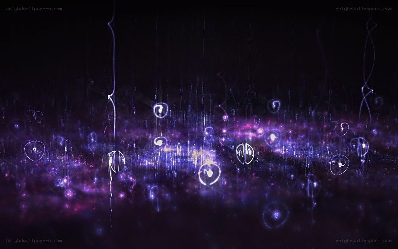 purple light particles