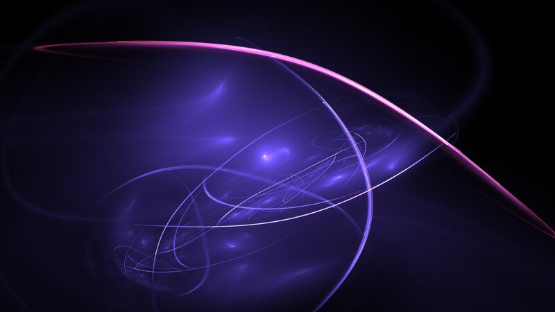 Purple Light Streaks — Dynamic, Abstract, Curves, Dark Background, Black
