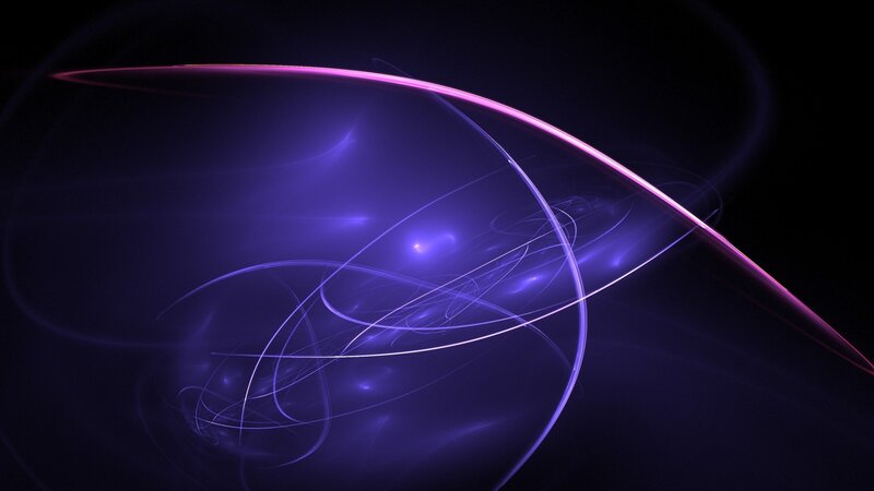 Purple Light Streaks — Dynamic, Abstract, Curves, Dark Background