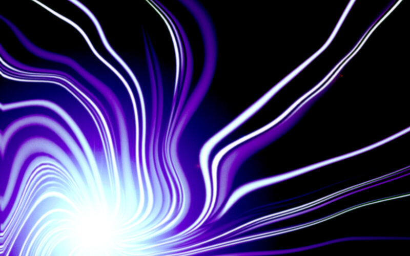 Purple Light Streaks — Dynamic, Abstract, Lines, Black Background