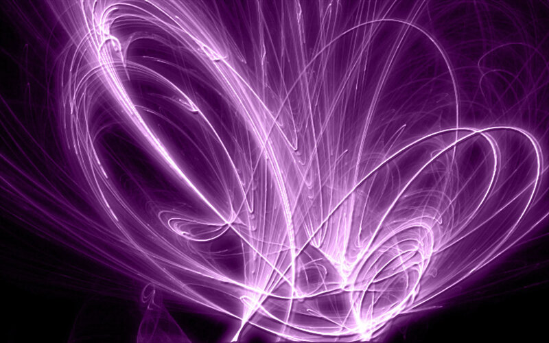 Purple Light Streaks — Dynamic, Abstract, Lines, Dark Background, White