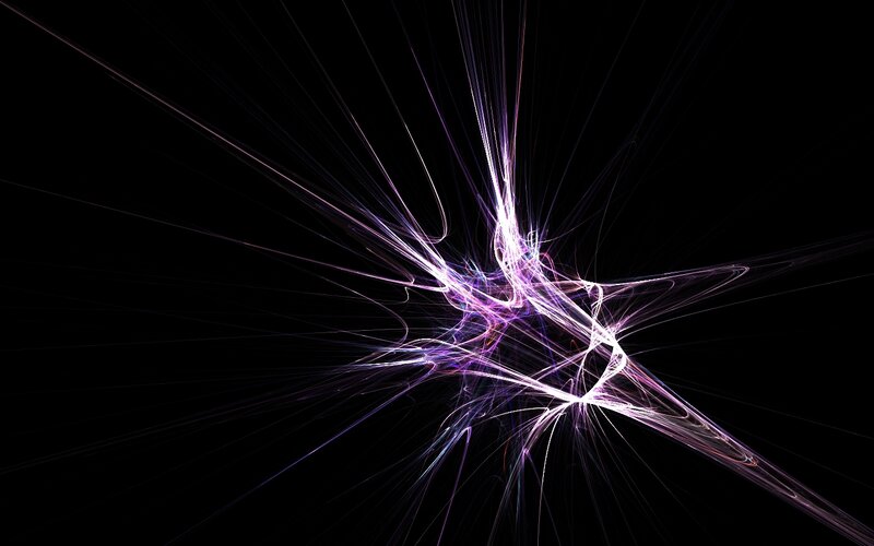 Purple Light Streaks — Dynamic, Abstract, Lines, Darkness