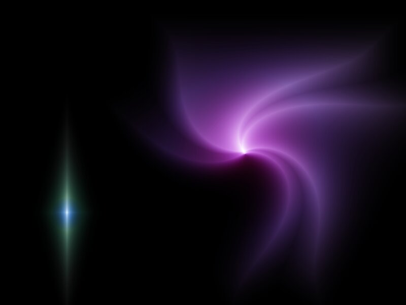 purple light swirl with lens flare