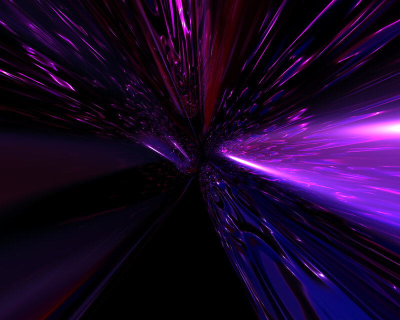 purple light tunnel