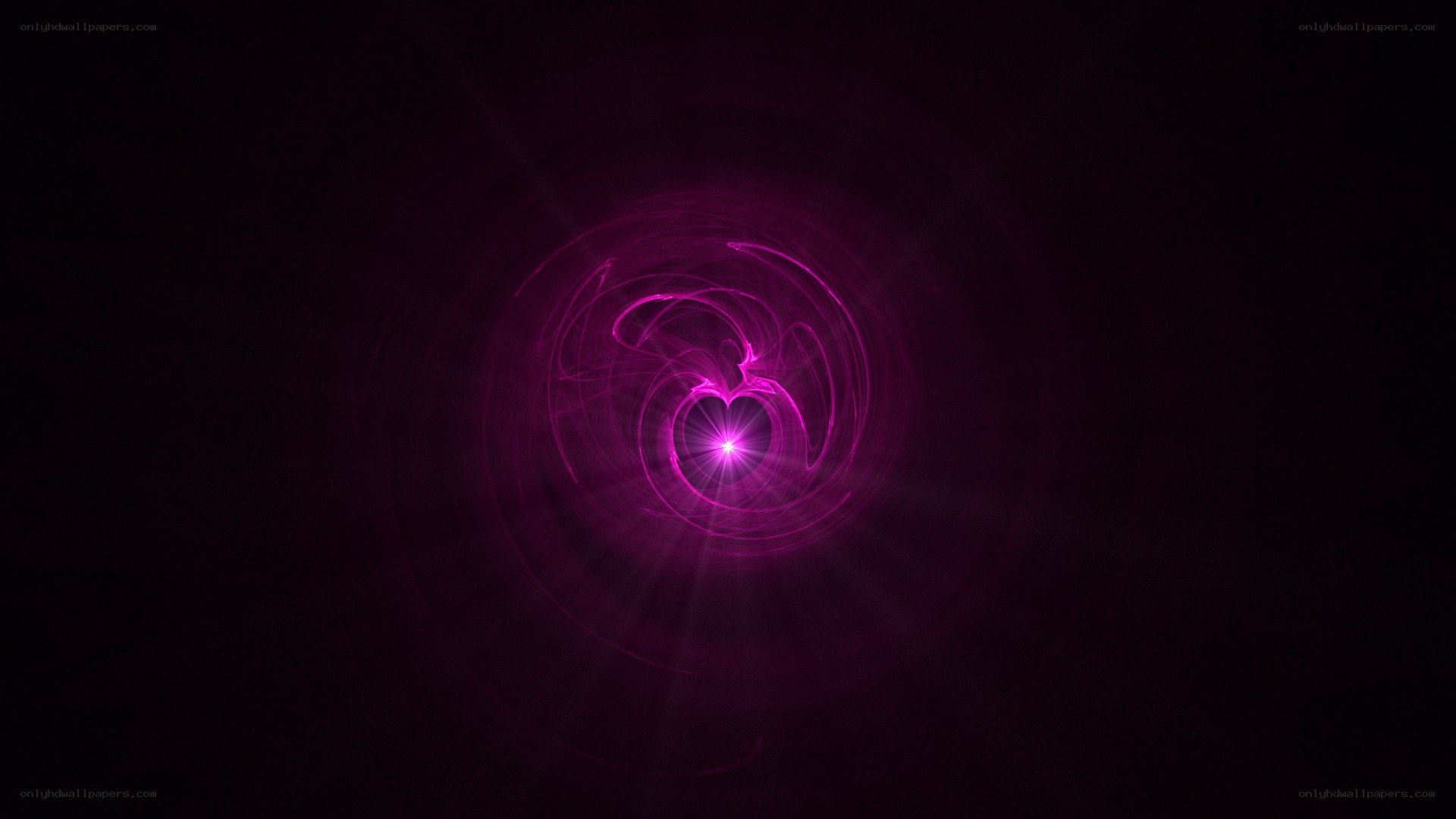 purple light vortex with heart