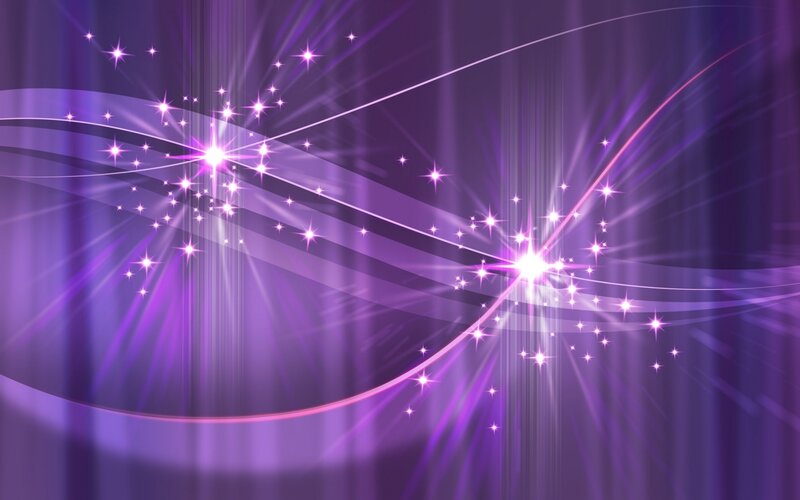 purple light waves and stars