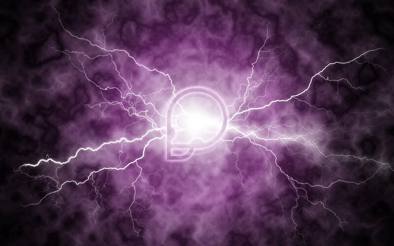 purple lightning bolt explosion