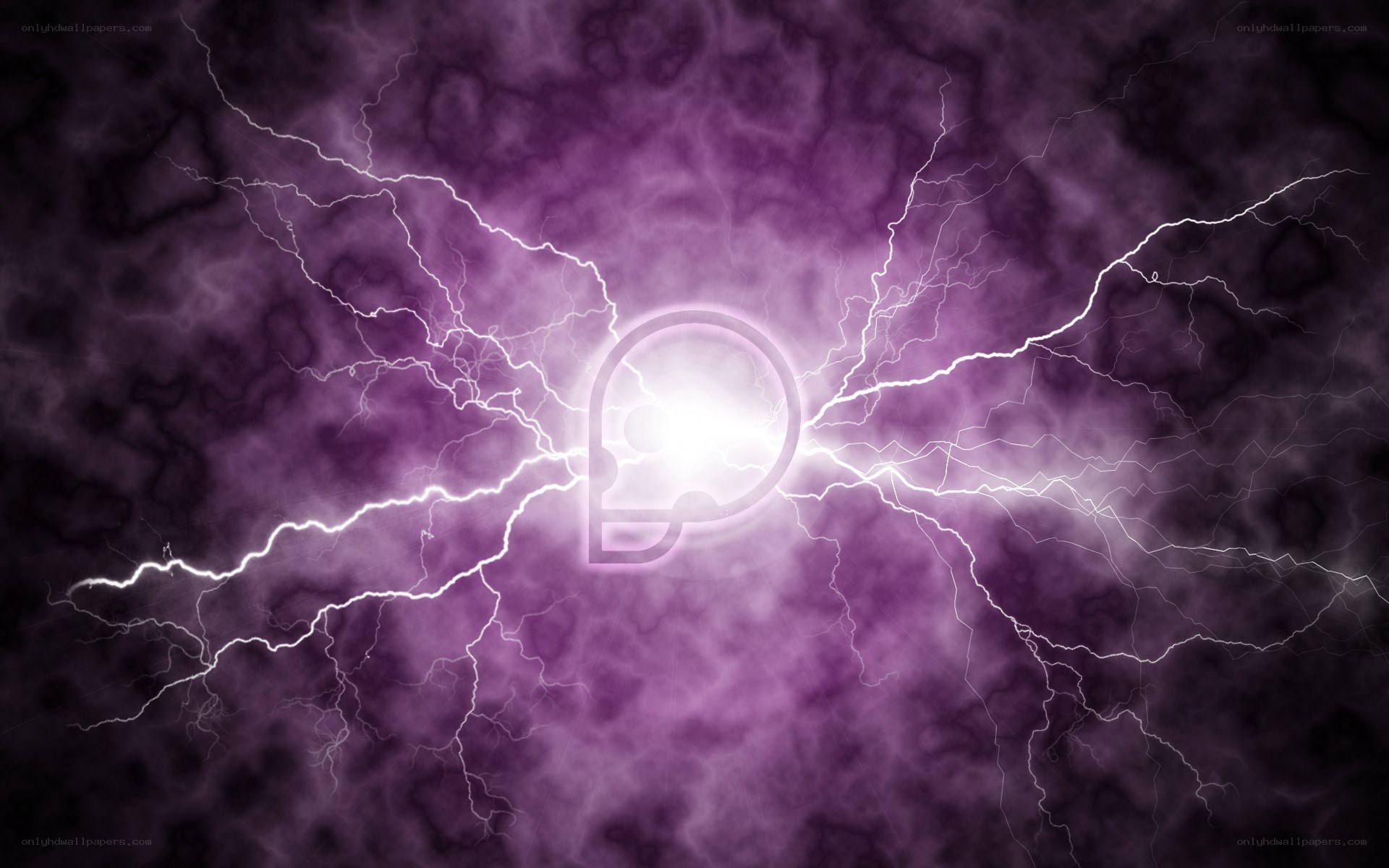 purple lightning bolt explosion
