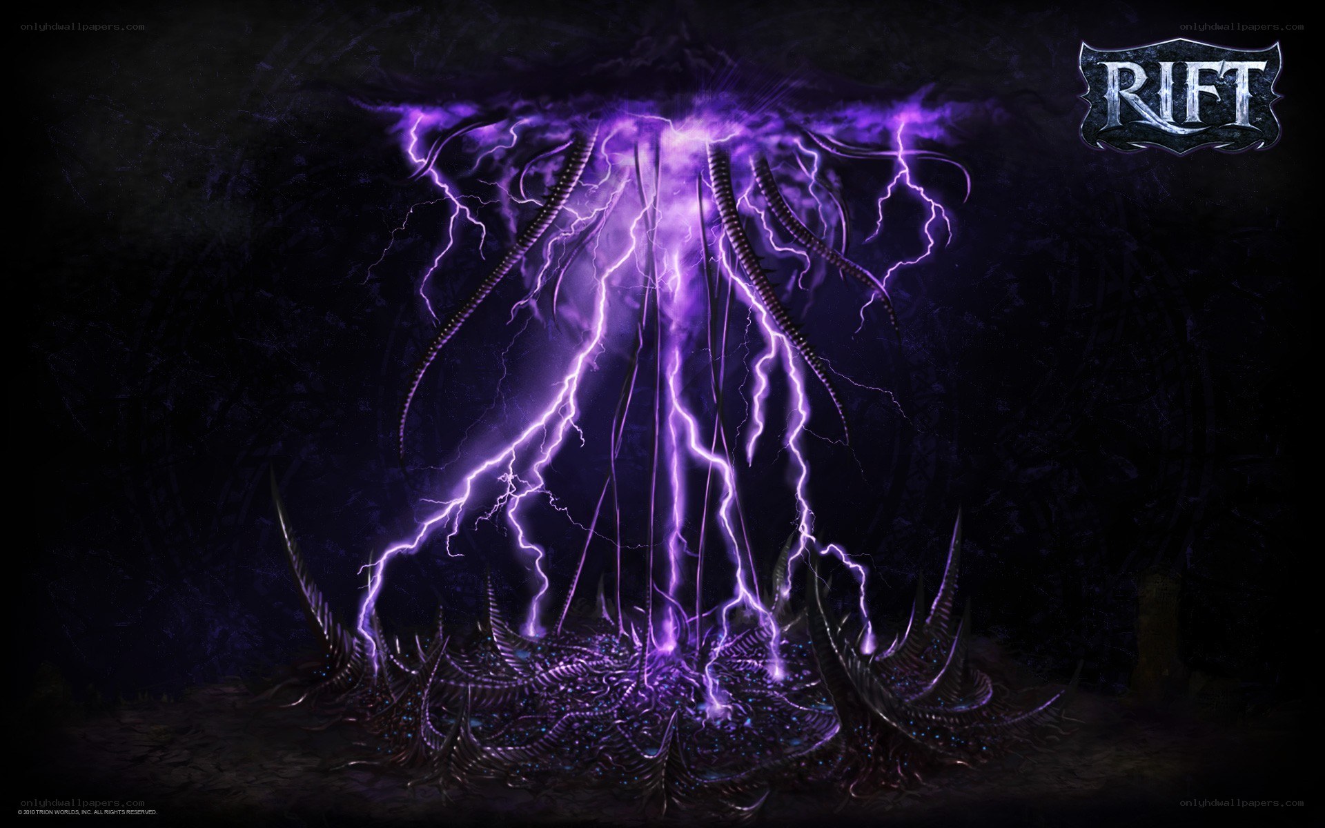Purple lightning creature