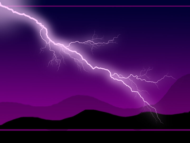Purple lightning storm