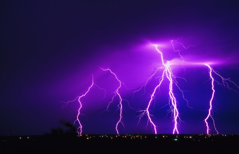 Purple Lightning Strikes