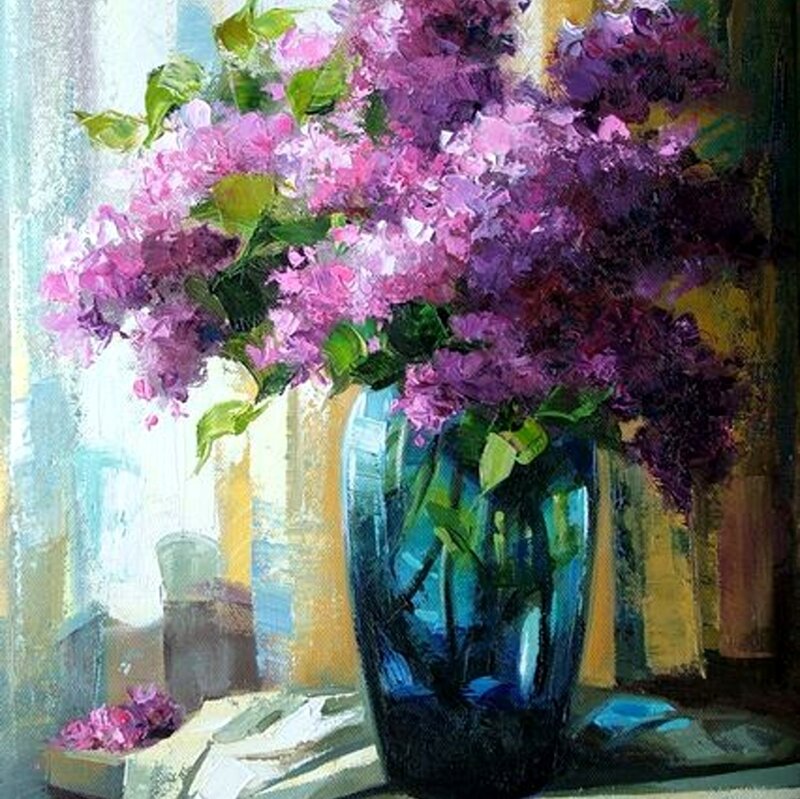 Purple Lilac Bouquet — Calm, Morning