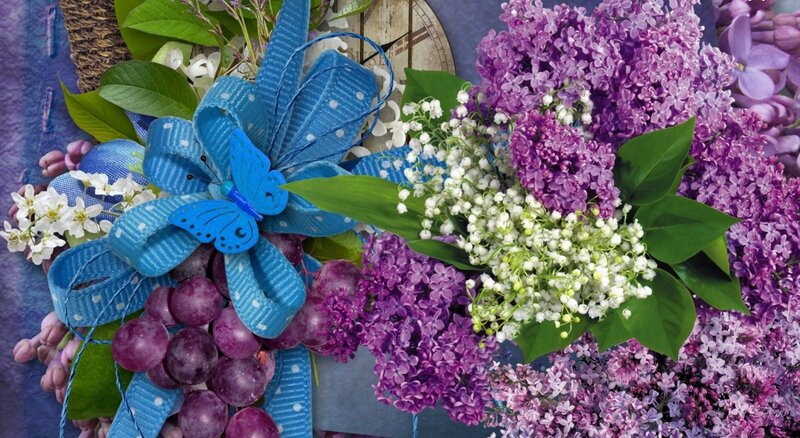 Purple Lilac Bouquet — Calm, Spring, Photograph, Grapes