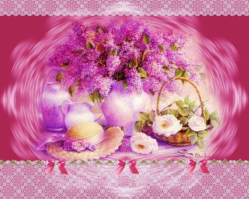 Purple Lilac Bouquet — Pink