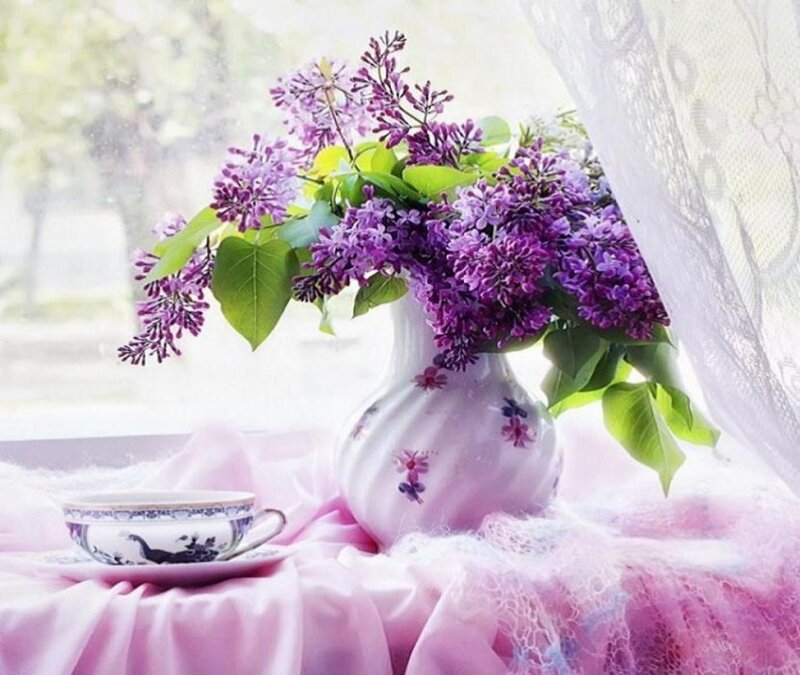 Purple Lilac Bouquet — Serene, Spring, Photograph