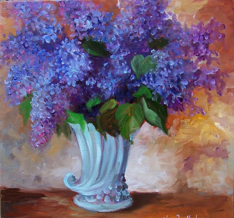 Purple Lilacs in Vase — Calm
