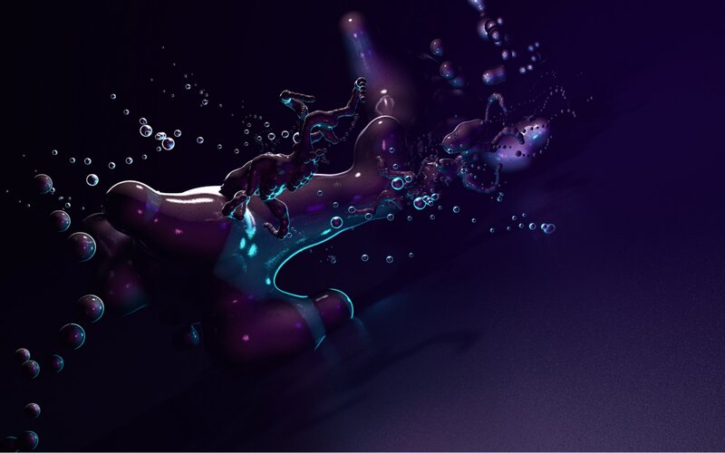Purple Liquid Splash
