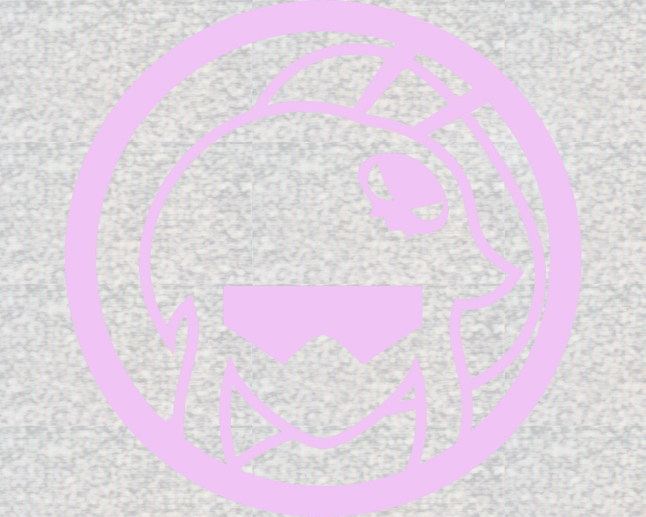 purple logo on textured background