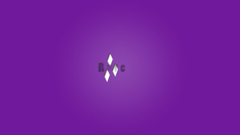 purple logo with text