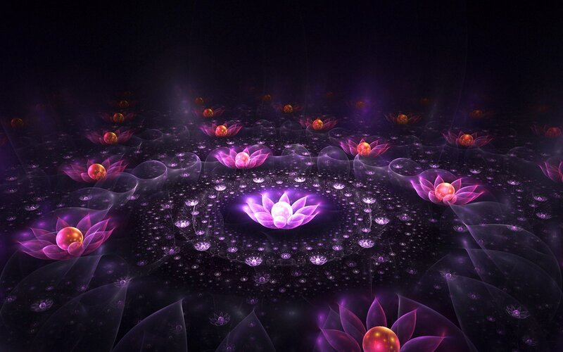 purple lotus fractal art