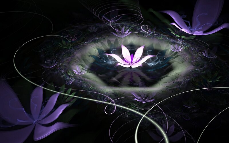 purple lotus fractal art