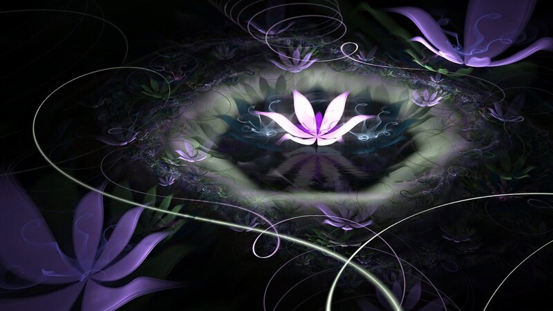 purple lotus fractal art