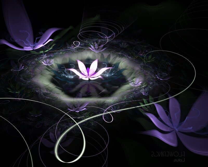 purple lotus fractal art