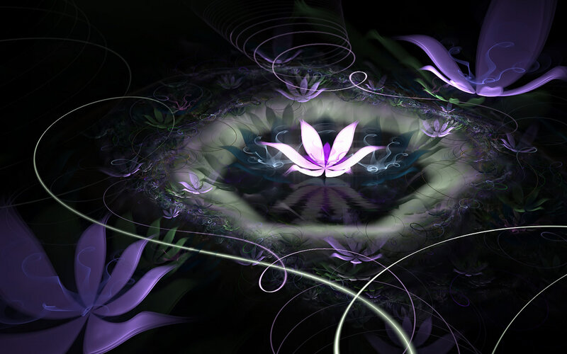 purple lotus fractal art