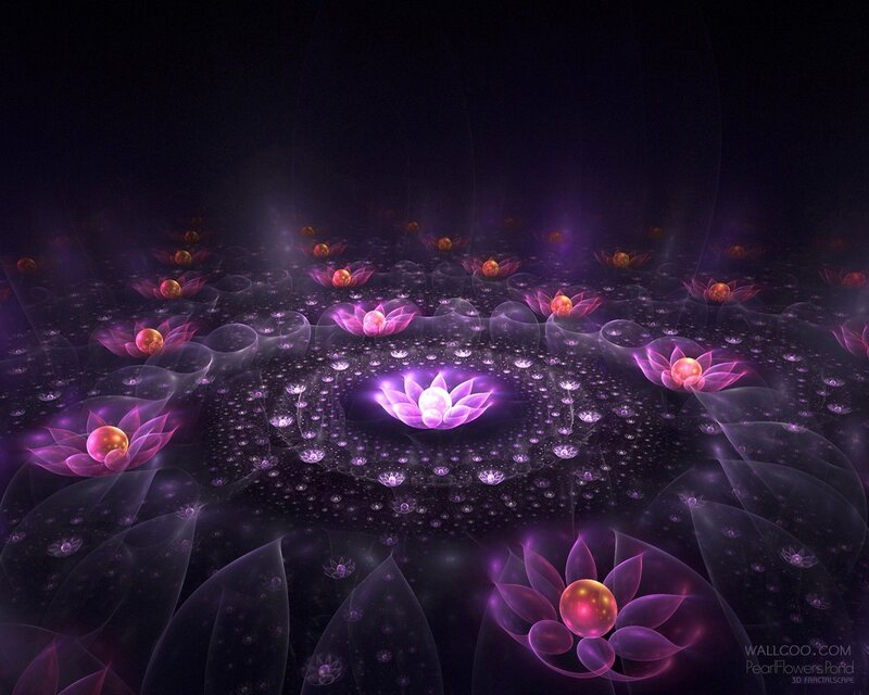 Purple Lotus Fractal Pond