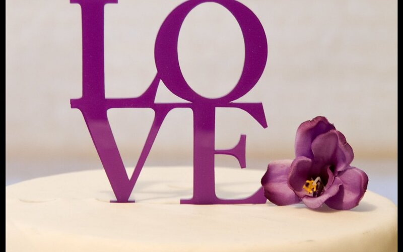 Purple Love Cake Topper