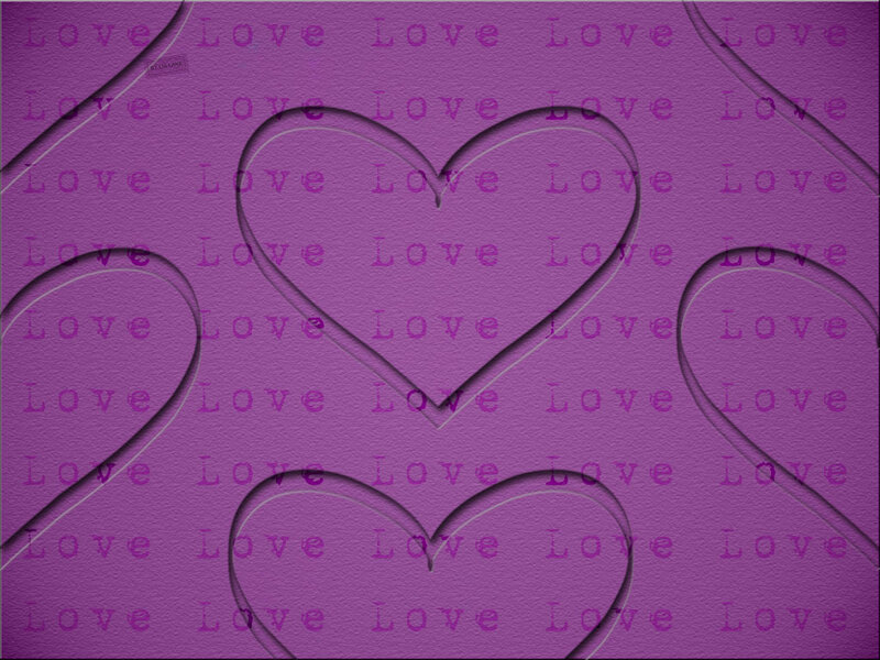 Purple love text background