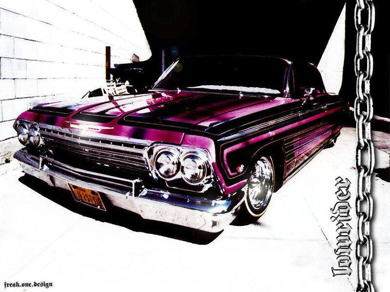purple lowrider car