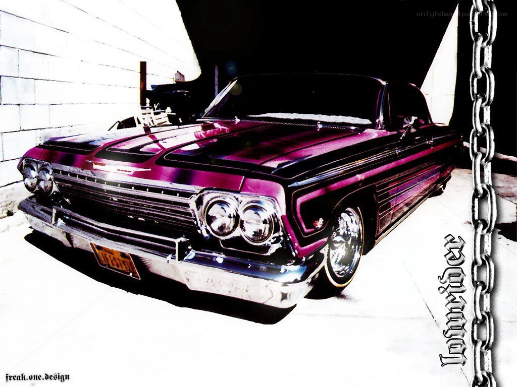 purple lowrider car
