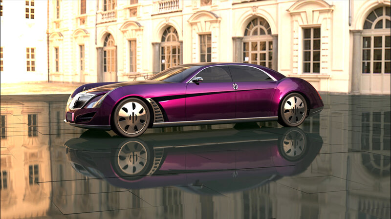 purple luxury concept car