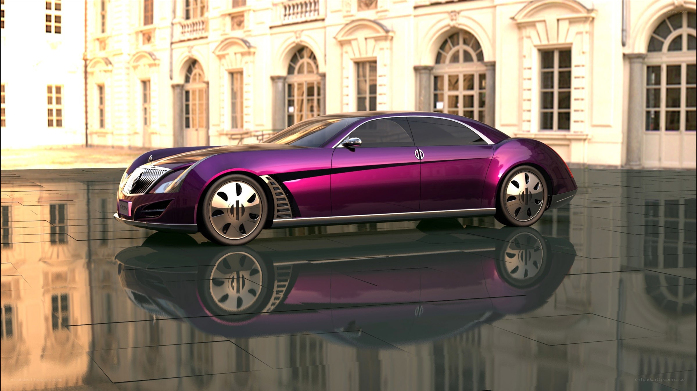 purple luxury concept car