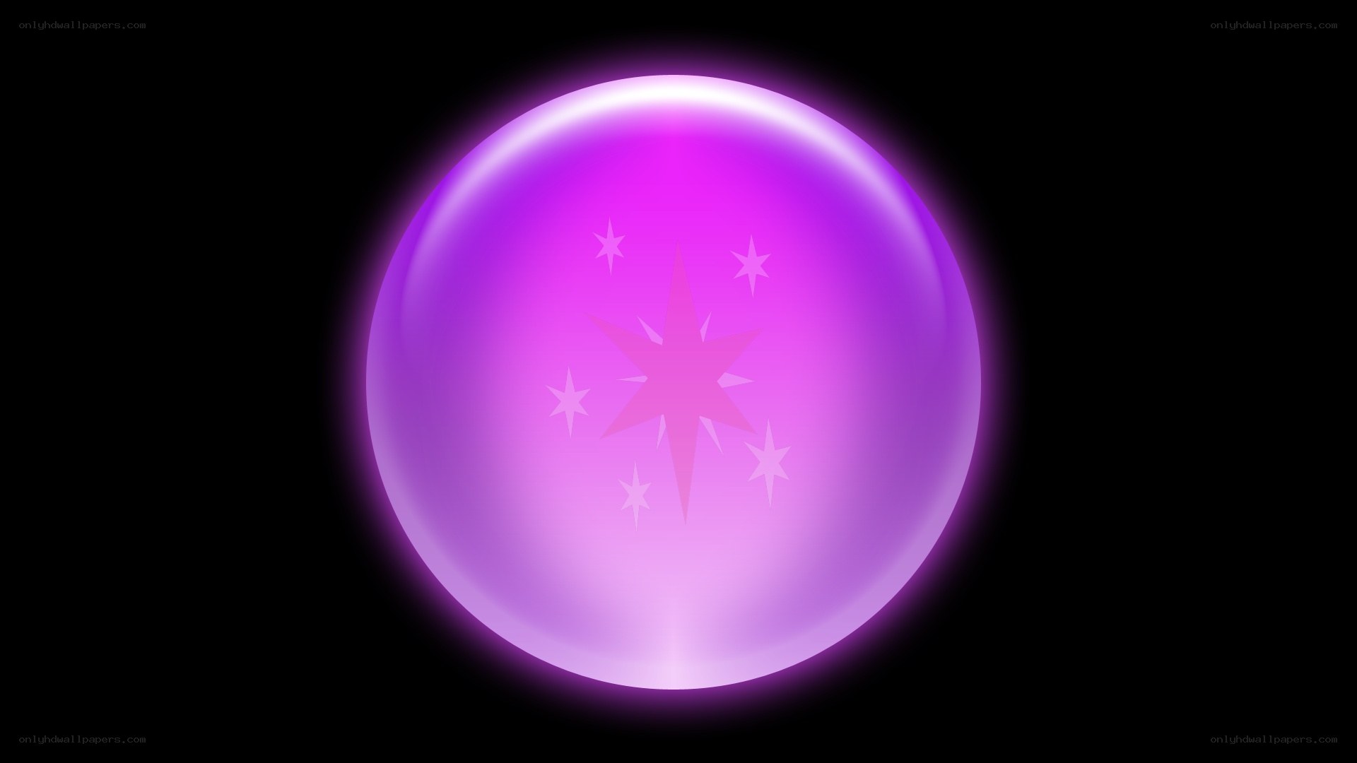 purple magic sphere with stars