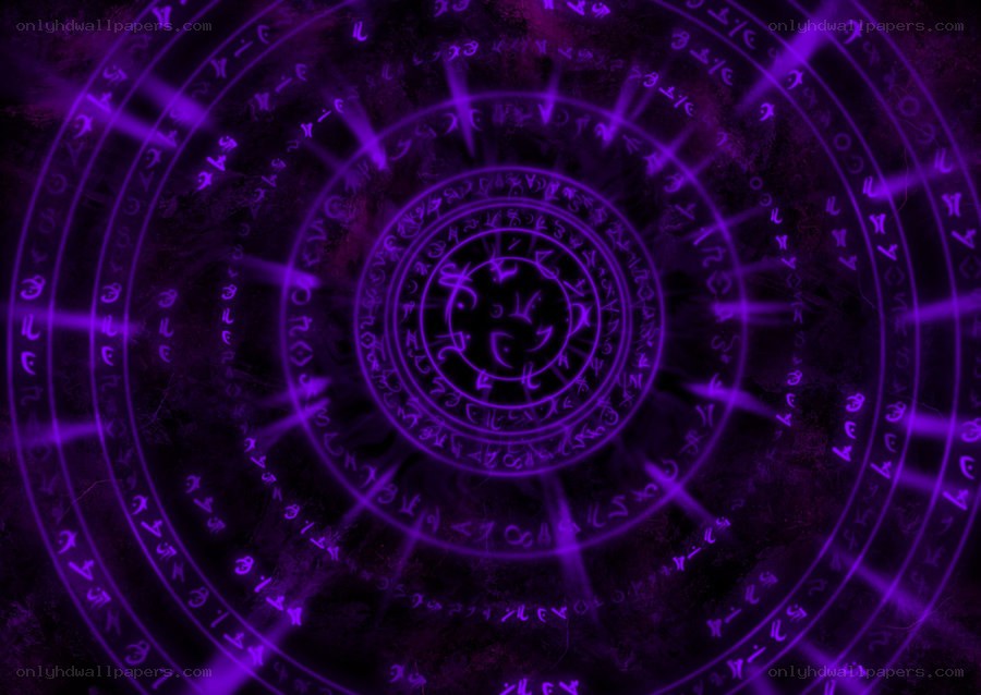 purple magical rune circle